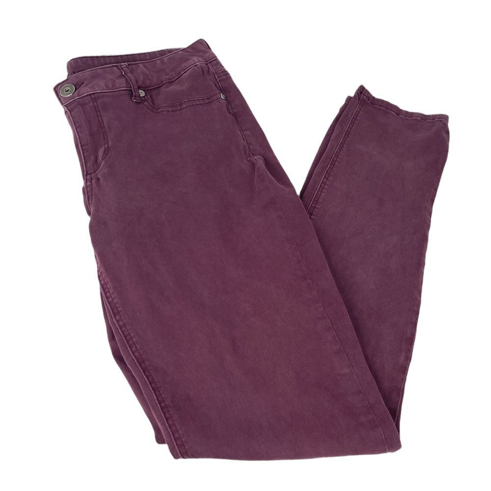 Maurices Skinny Jeans Burgundy Size Large - Picture 10 of 10